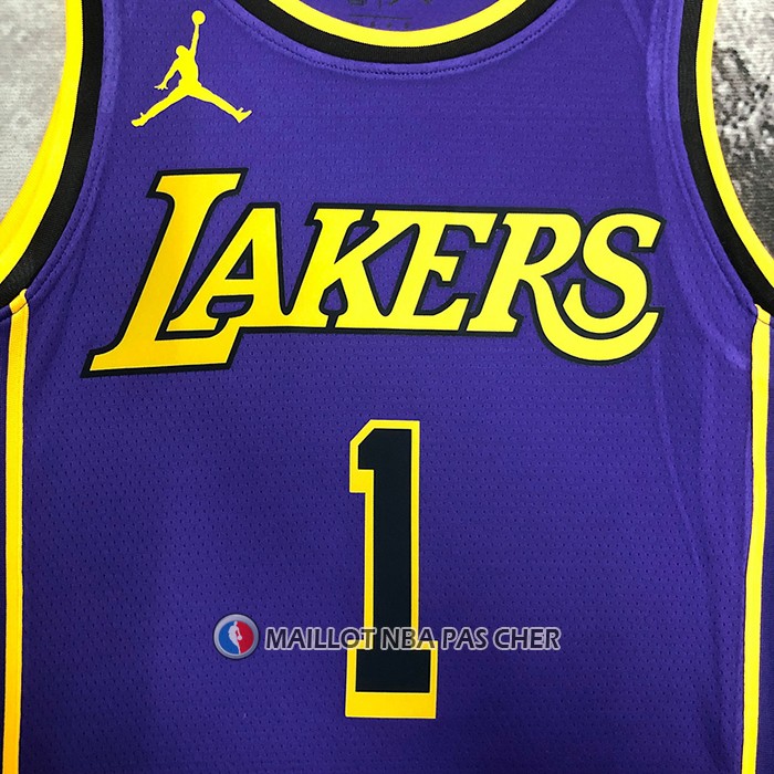 Maillot Los Angeles Lakers D'angelo Russell NO 1 Statement 2022-23 Volet